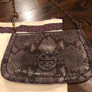 Tory Burch python embossed shoulder bag
